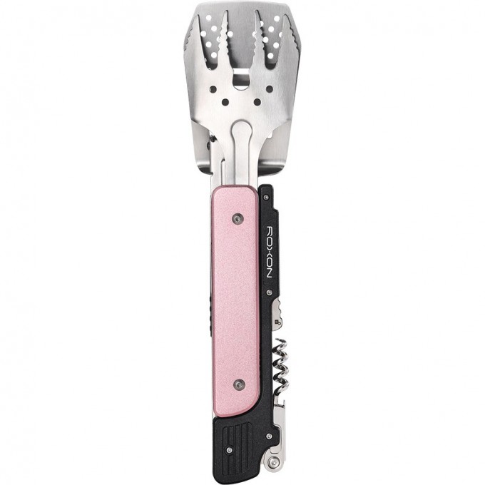 Компактный набор для барбекю ROXON S601 (6 в 1) розовый S601Pink